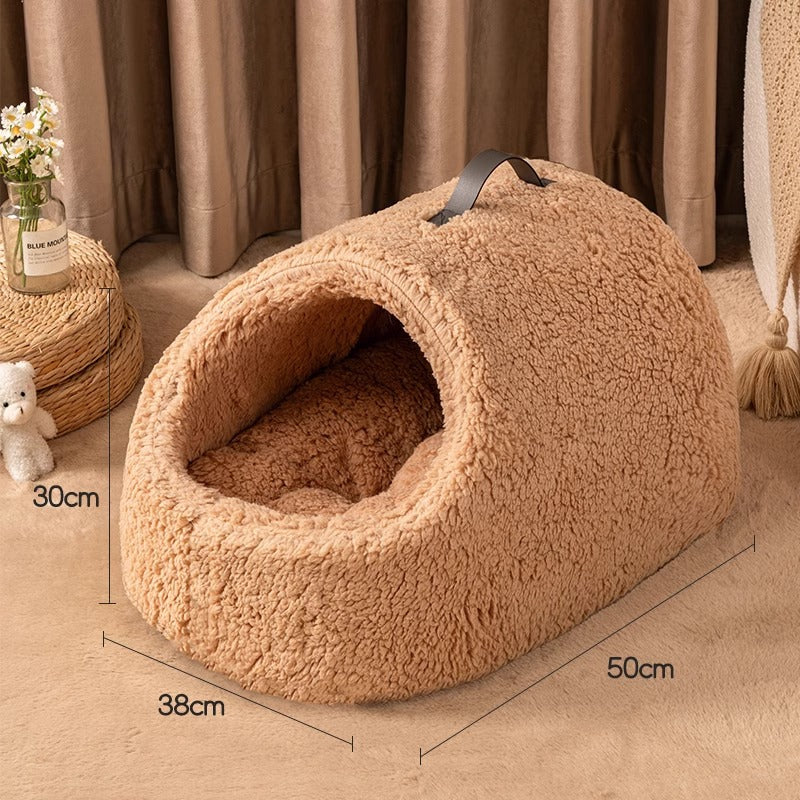 KFX-5313085 Cozy Removable and Washable Large Lambswool Cat Nest for Ultimate Comfort