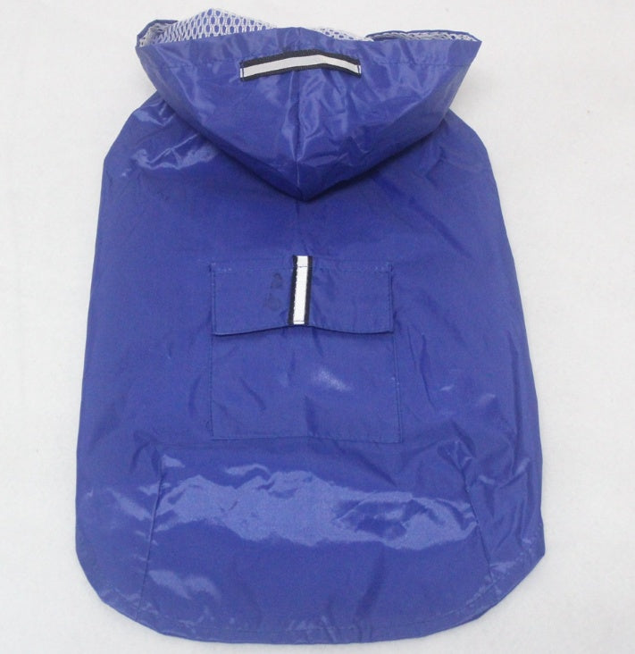 KFX-5313597 Waterproof Big Dog Raincoat with Reflective Stripes - All-in-One Design for Outdoor Protection