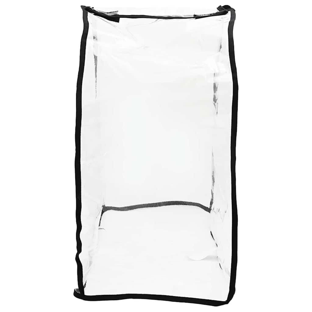 KFX-5314877 Transparent PVC Pet Stroller Rain Cover - 65 x 32 x 57 cm, Waterproof and Foldable Design for All Breeds