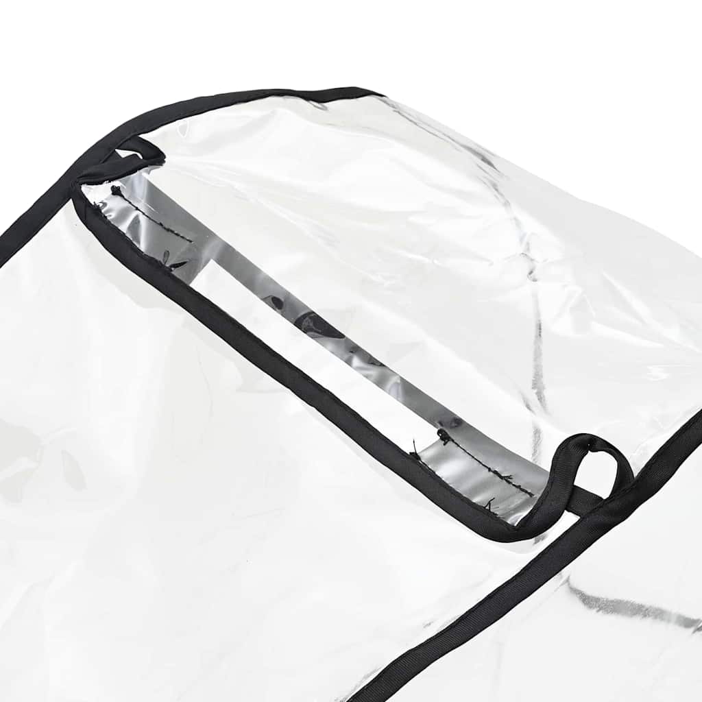 KFX-5314877 Transparent PVC Pet Stroller Rain Cover - 65 x 32 x 57 cm, Waterproof and Foldable Design for All Breeds