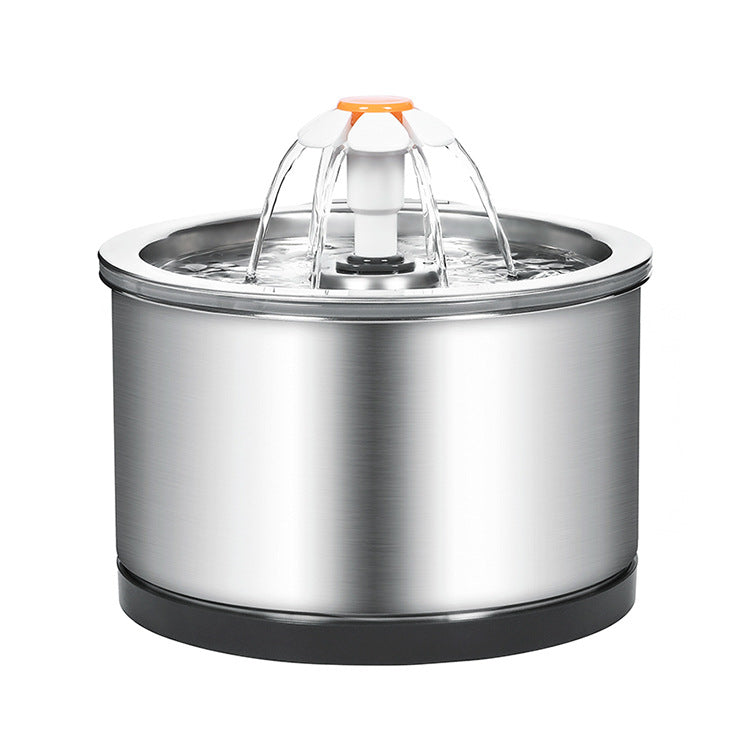 KFX-5315261 Stainless Steel Detachable Cat and Dog Drinking Fountain with USB Adapter
