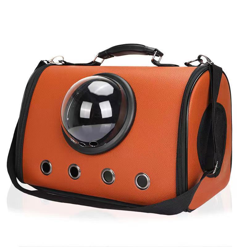 KFX-5315645 Transparent PU Rainproof Portable Pet Backpack for Cats and Small Dogs