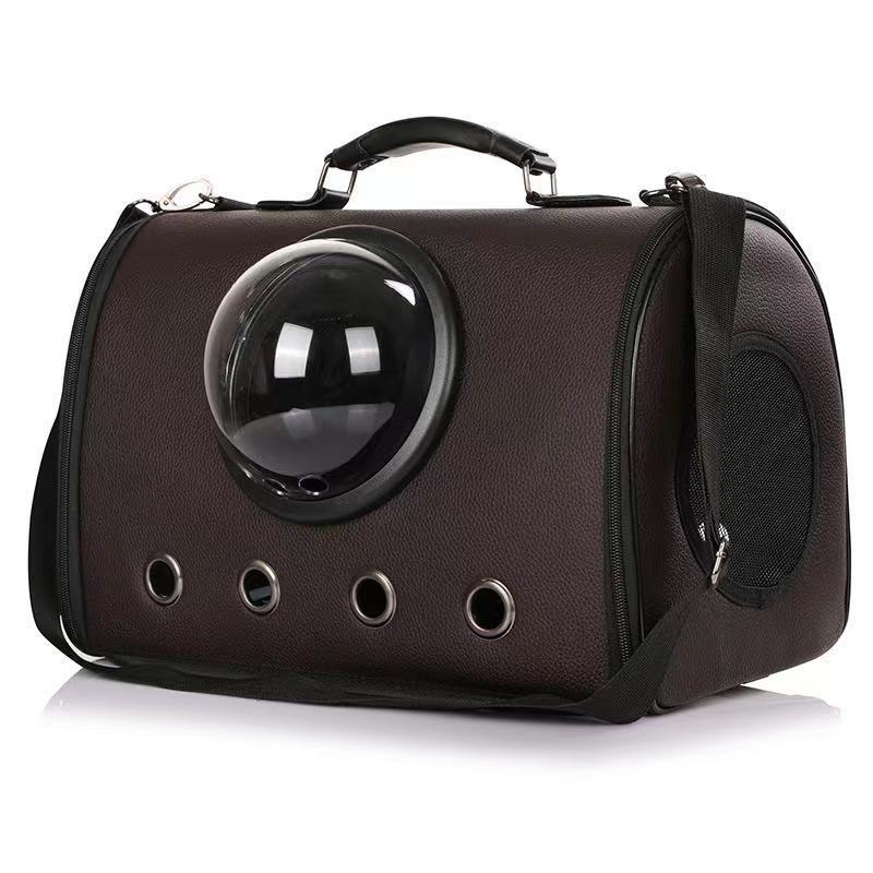 KFX-5315645 Transparent PU Rainproof Portable Pet Backpack for Cats and Small Dogs