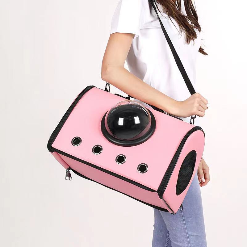 KFX-5315645 Transparent PU Rainproof Portable Pet Backpack for Cats and Small Dogs
