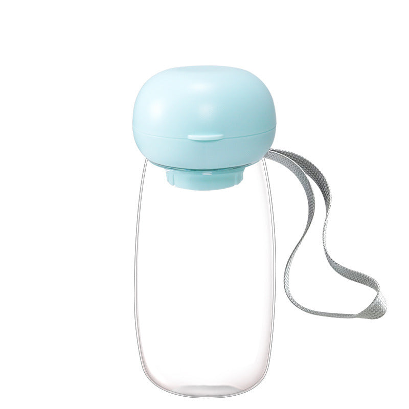 KFX-5316669 Portable Pet Water Bottle for Travel - 300ml & 550ml Options, High Temperature Resistant, Lanyard Included