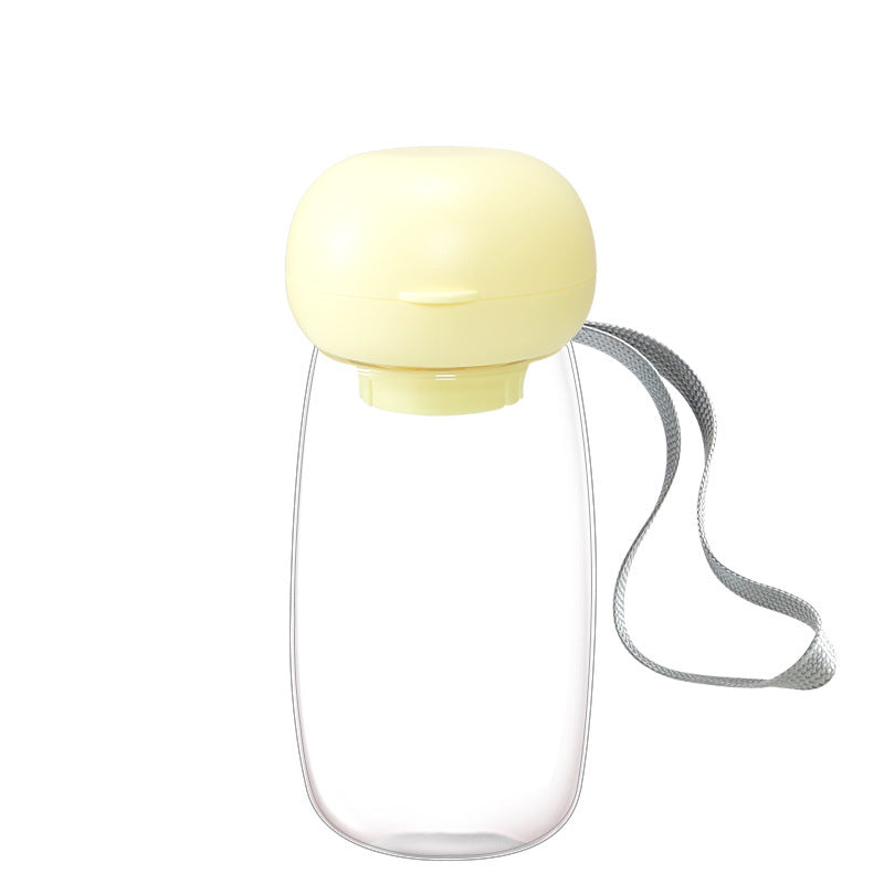 KFX-5316669 Portable Pet Water Bottle for Travel - 300ml & 550ml Options, High Temperature Resistant, Lanyard Included