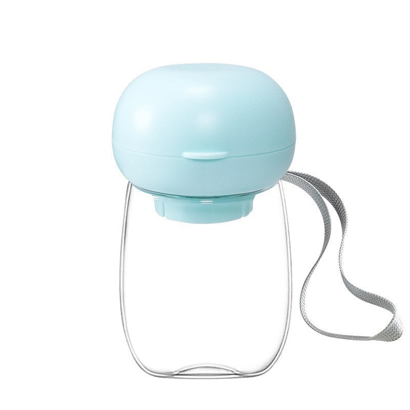 KFX-5316669 Portable Pet Water Bottle for Travel - 300ml & 550ml Options, High Temperature Resistant, Lanyard Included