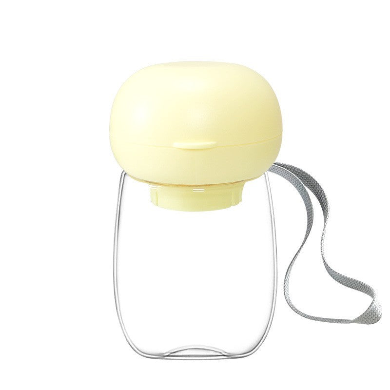 KFX-5316669 Portable Pet Water Bottle for Travel - 300ml & 550ml Options, High Temperature Resistant, Lanyard Included