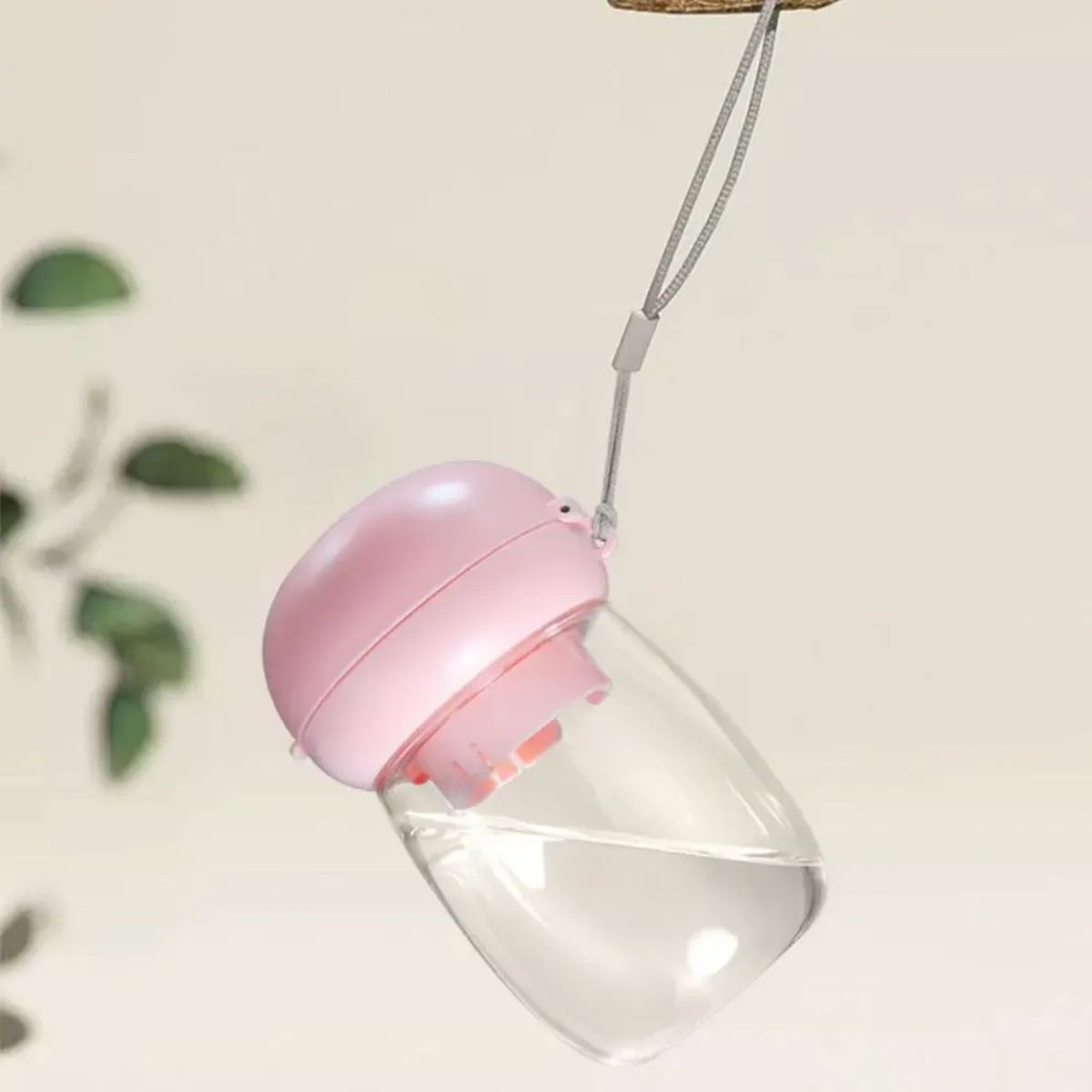 KFX-5316669 Portable Pet Water Bottle for Travel - 300ml & 550ml Options, High Temperature Resistant, Lanyard Included