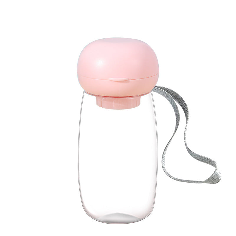 KFX-5316669 Portable Pet Water Bottle for Travel - 300ml & 550ml Options, High Temperature Resistant, Lanyard Included
