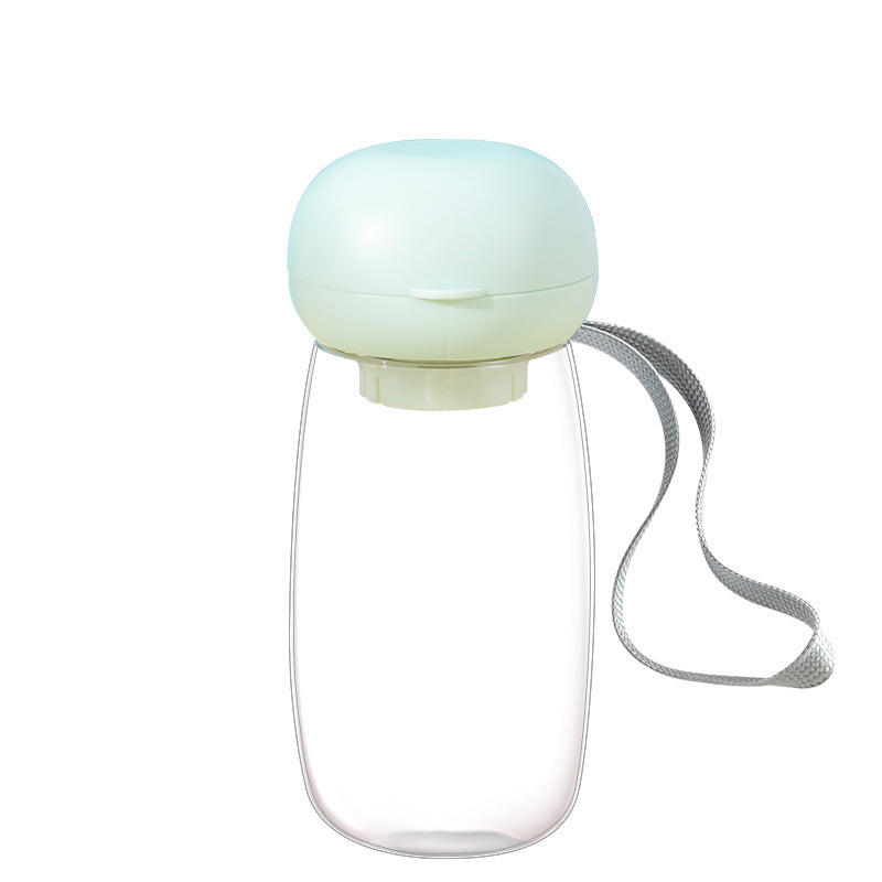 KFX-5316669 Portable Pet Water Bottle for Travel - 300ml & 550ml Options, High Temperature Resistant, Lanyard Included