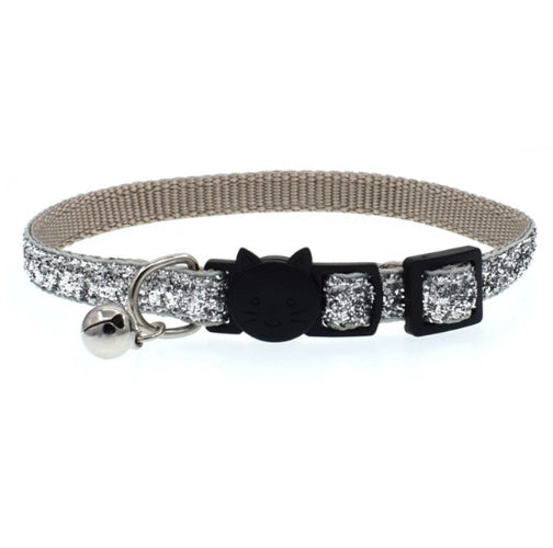 KFX-5321149 Adjustable Colorful Fish Scale Cat Collar with Bell – Soft Nylon Material