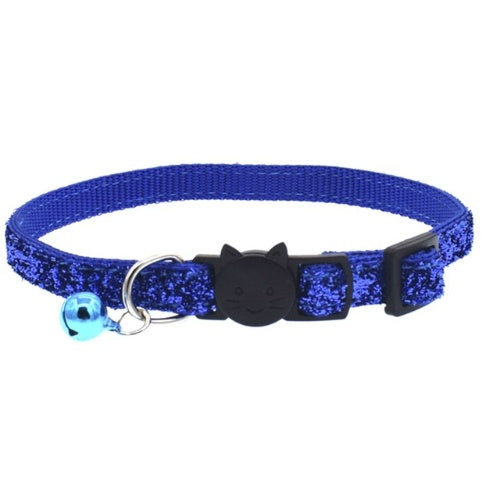 KFX-5321149 Adjustable Colorful Fish Scale Cat Collar with Bell – Soft Nylon Material