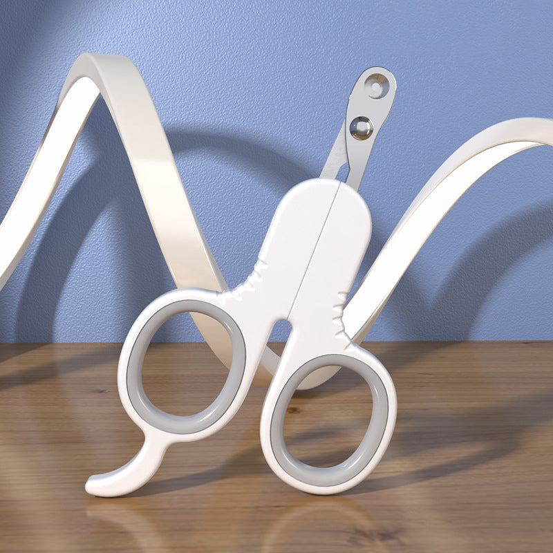 KFX-5322429 Professional Pet Nail Clippers with Curved Tips for Cats and Small Dogs - Ergonomic Non-Slip Handle, Stainless Steel Blades