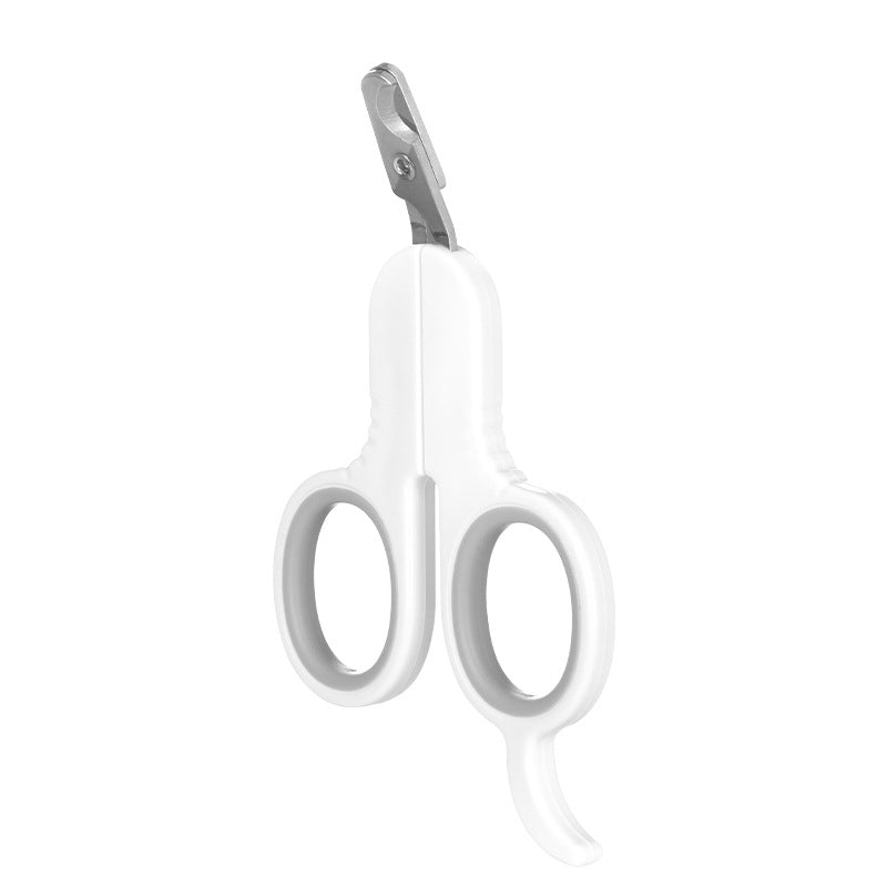 KFX-5322429 Professional Pet Nail Clippers with Curved Tips for Cats and Small Dogs - Ergonomic Non-Slip Handle, Stainless Steel Blades