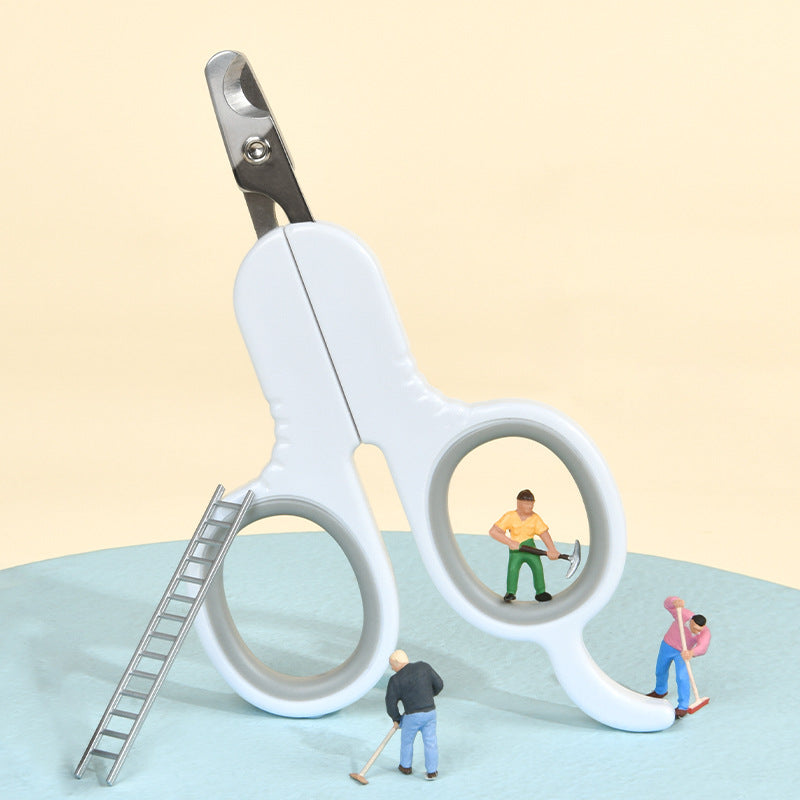 KFX-5322429 Professional Pet Nail Clippers with Curved Tips for Cats and Small Dogs - Ergonomic Non-Slip Handle, Stainless Steel Blades