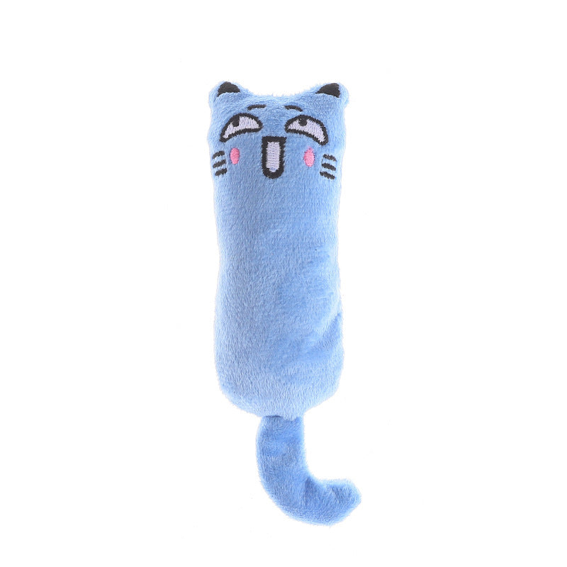 KFX-5324605 Bite-Resistant Cat Toy with Ringing Paper - Plush Catnip Design in Multiple Colors