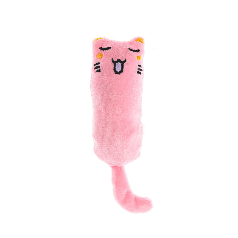 KFX-5324605 Bite-Resistant Cat Toy with Ringing Paper - Plush Catnip Design in Multiple Colors