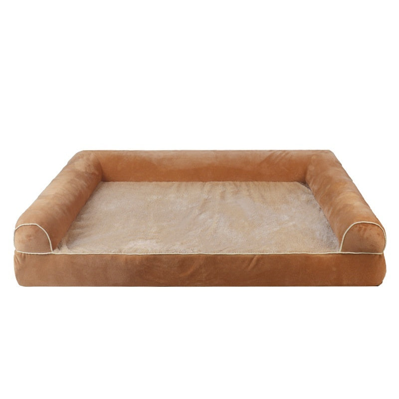 KFX-5324989 Breathable Square Pet Bed in Dark Gray, Light Gray, Khaki, Blue, and Beige, Multiple Sizes Available