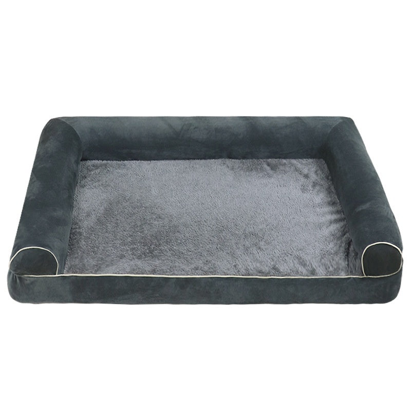 KFX-5324989 Breathable Square Pet Bed in Dark Gray, Light Gray, Khaki, Blue, and Beige, Multiple Sizes Available