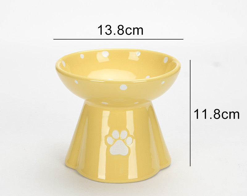KFX-5325117 Large Capacity Ceramic Pet Bowl for Dogs and Cats, Available in Multiple Colors