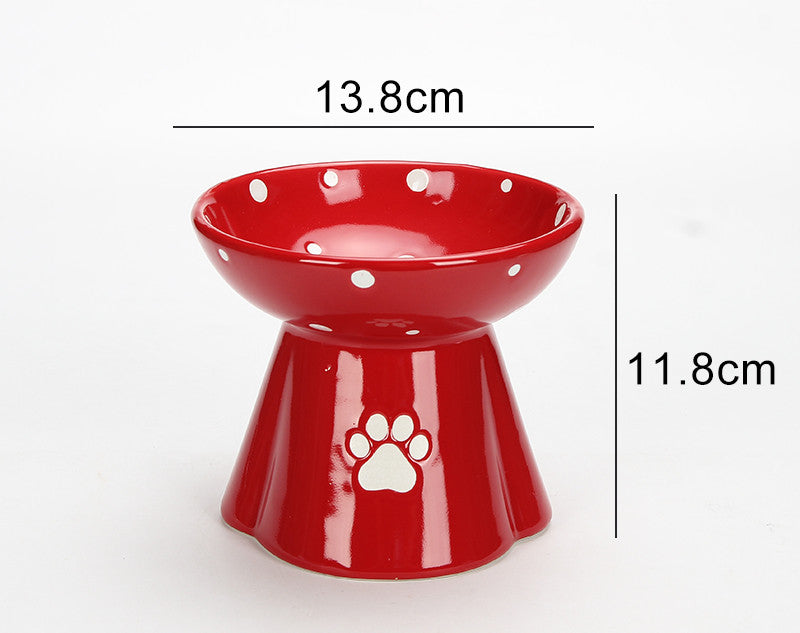 KFX-5325117 Large Capacity Ceramic Pet Bowl for Dogs and Cats, Available in Multiple Colors