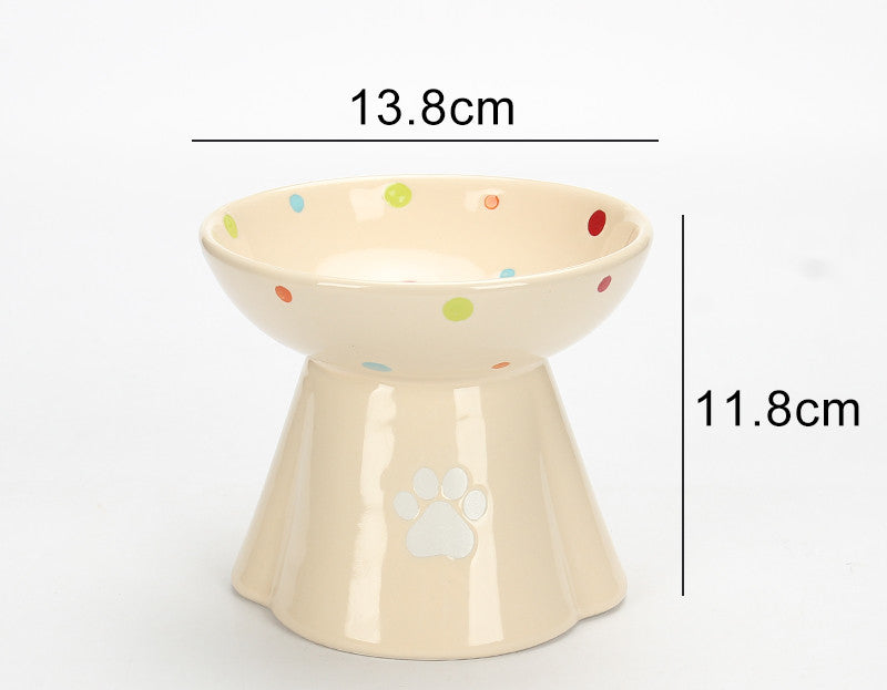 KFX-5325117 Large Capacity Ceramic Pet Bowl for Dogs and Cats, Available in Multiple Colors