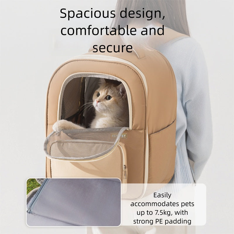 KFX-5325501 Breathable Pet Carrier Backpack for Cats and Dogs with Mesh Window and Spacious Compartment