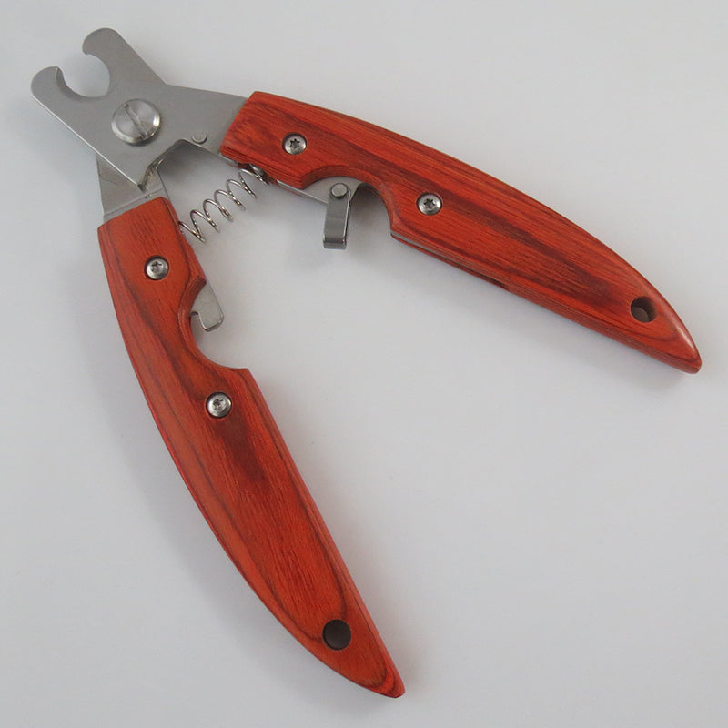 KFX-5326525 Stainless Steel Dog Nail Clippers with Wooden Handle for Large and Medium Dogs
