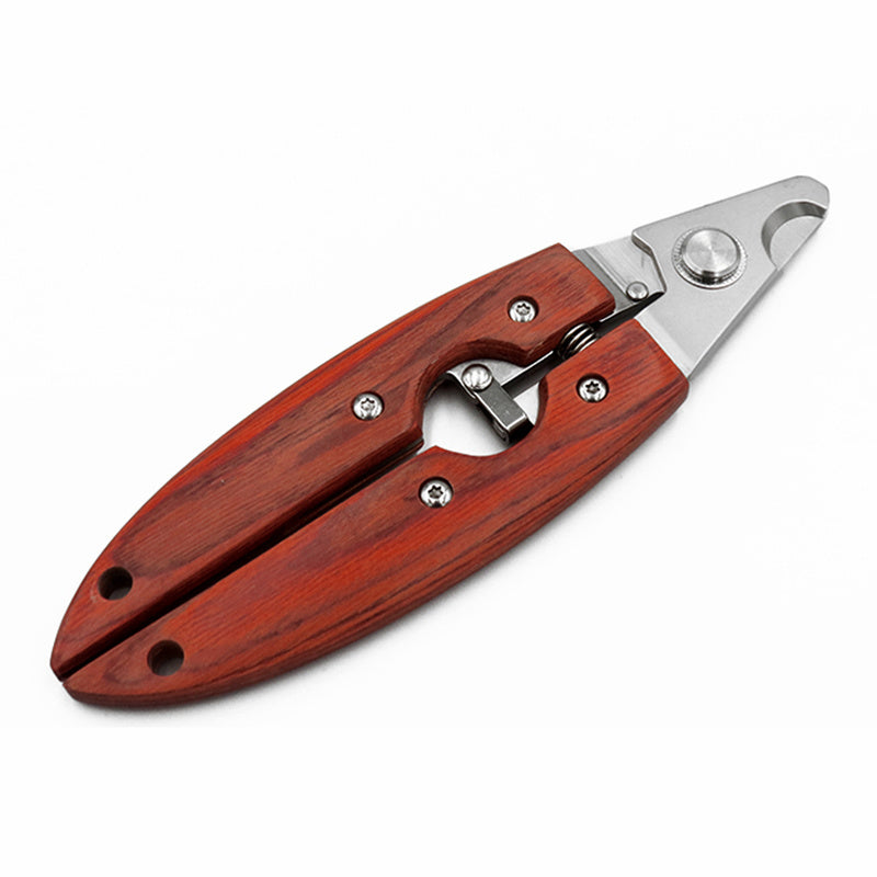 KFX-5326525 Stainless Steel Dog Nail Clippers with Wooden Handle for Large and Medium Dogs
