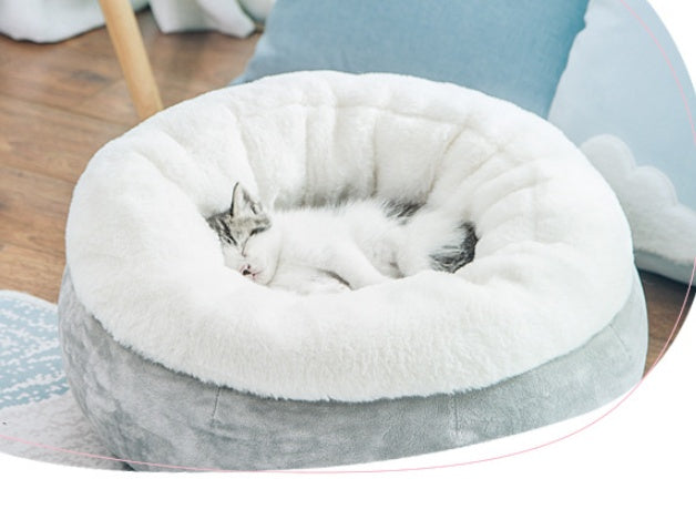 KFX-5330749 Cozy Cloth Cat House and Pet Nest for Small Dogs – Pink and Gray Options Available
