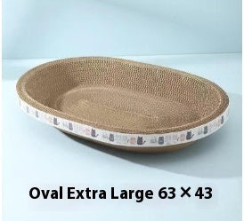 KFX-5330877 Integrated Cat Scratch Board and Nest - Corrugated Paper, Multiple Sizes Available