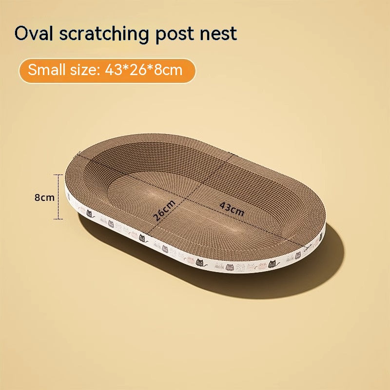 KFX-5330877 Integrated Cat Scratch Board and Nest - Corrugated Paper, Multiple Sizes Available
