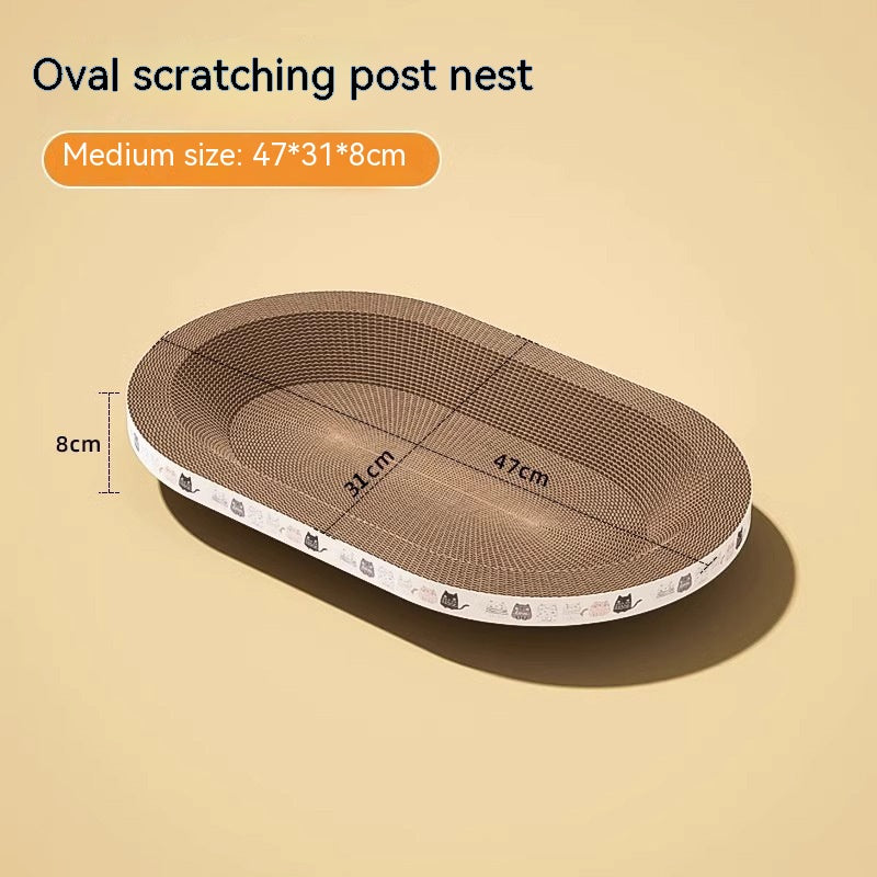 KFX-5330877 Integrated Cat Scratch Board and Nest - Corrugated Paper, Multiple Sizes Available