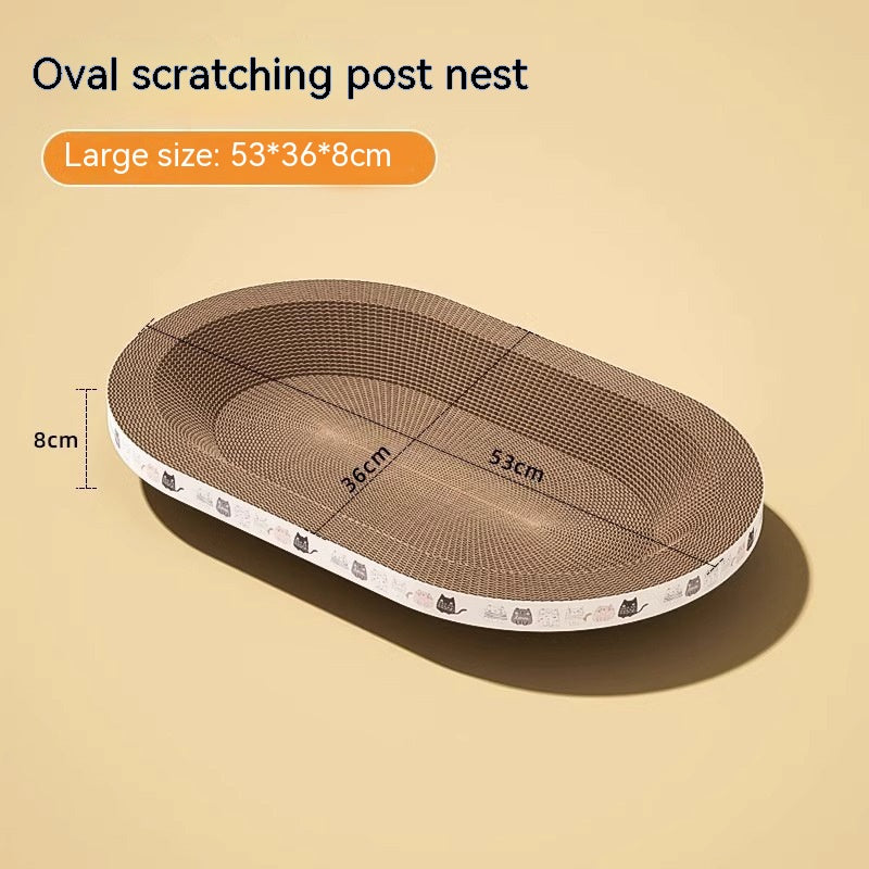 KFX-5330877 Integrated Cat Scratch Board and Nest - Corrugated Paper, Multiple Sizes Available