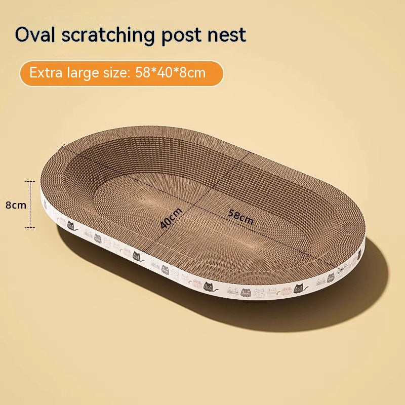 KFX-5330877 Integrated Cat Scratch Board and Nest - Corrugated Paper, Multiple Sizes Available