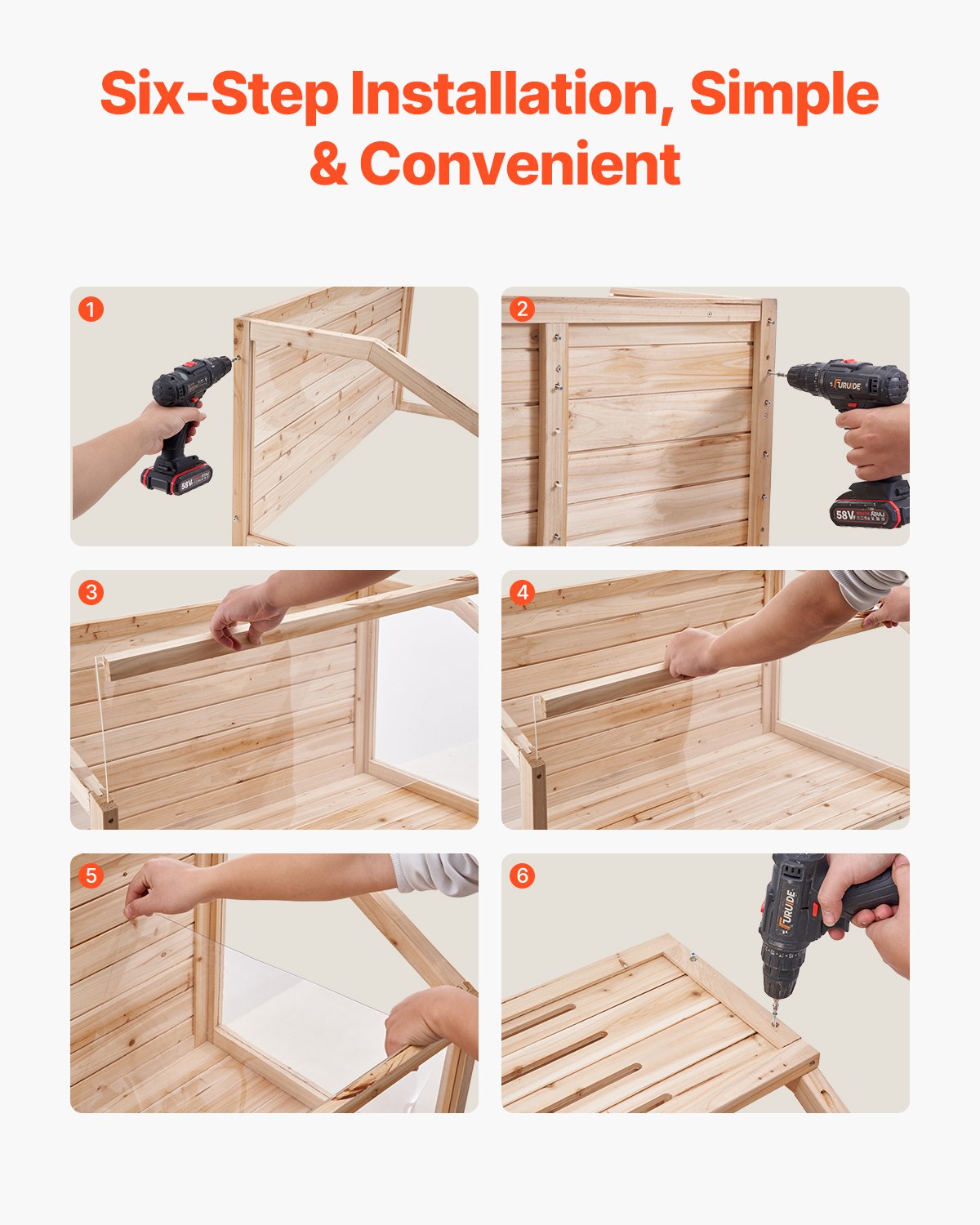 KFX-5334333 Wooden Hamster Habitat Cage 48 In with Clear Acrylic Panels for Small Animals