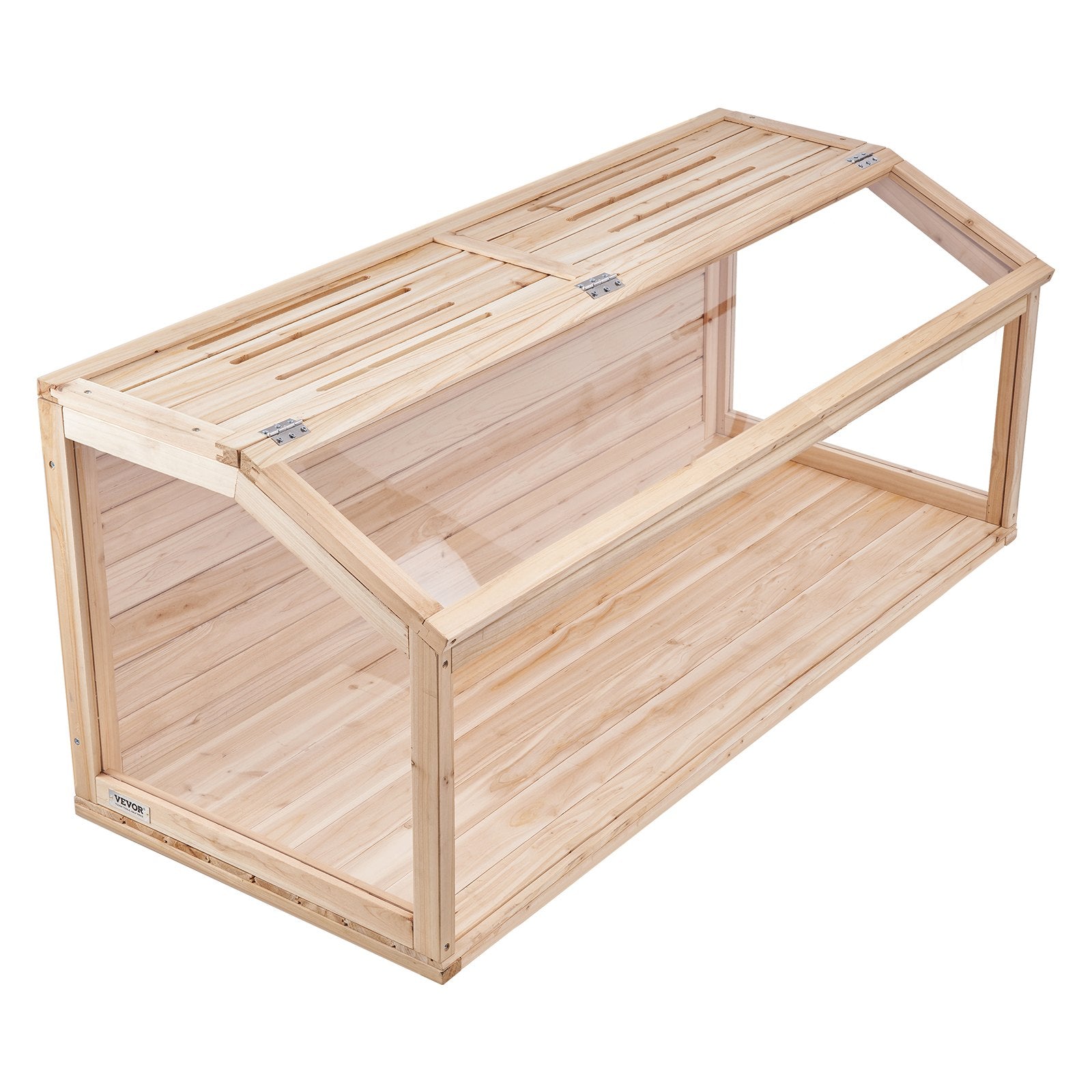 KFX-5334333 Wooden Hamster Habitat Cage 48 In with Clear Acrylic Panels for Small Animals