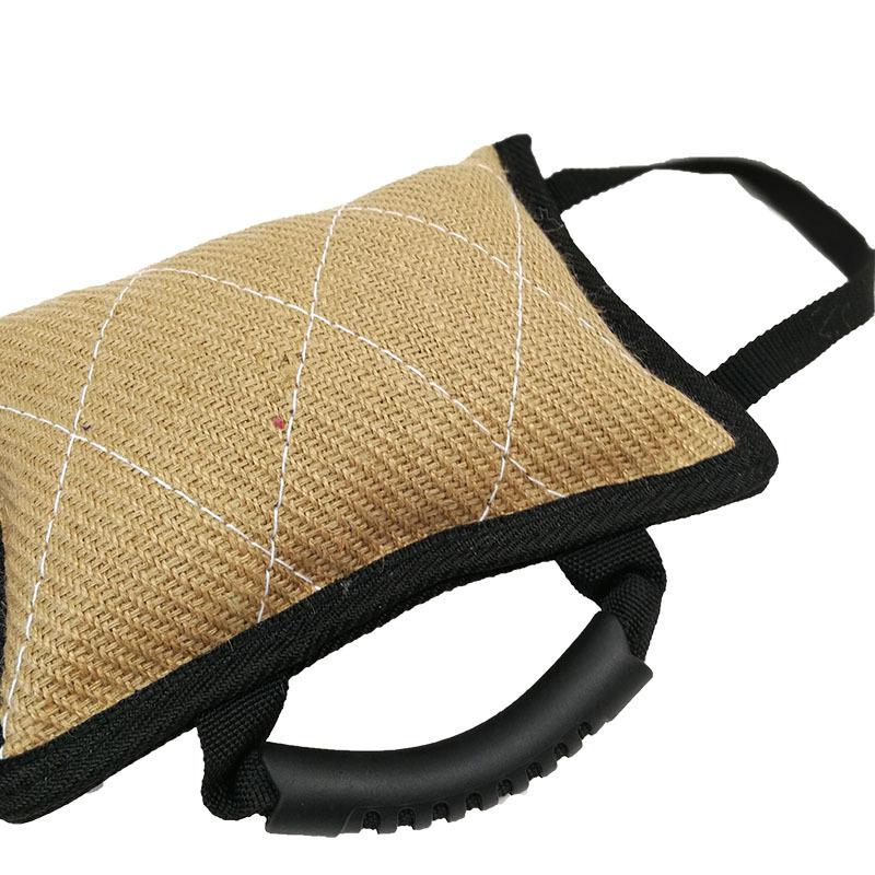 KFX-5337277 Hemp Bite Pillow for Dog Training - Coarse Material, 250g, 20x25 cm, Beige