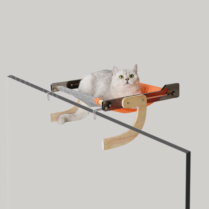 KFX-5338045 Adjustable Acrylic Pet Hammock for Sun Basking and Relaxation