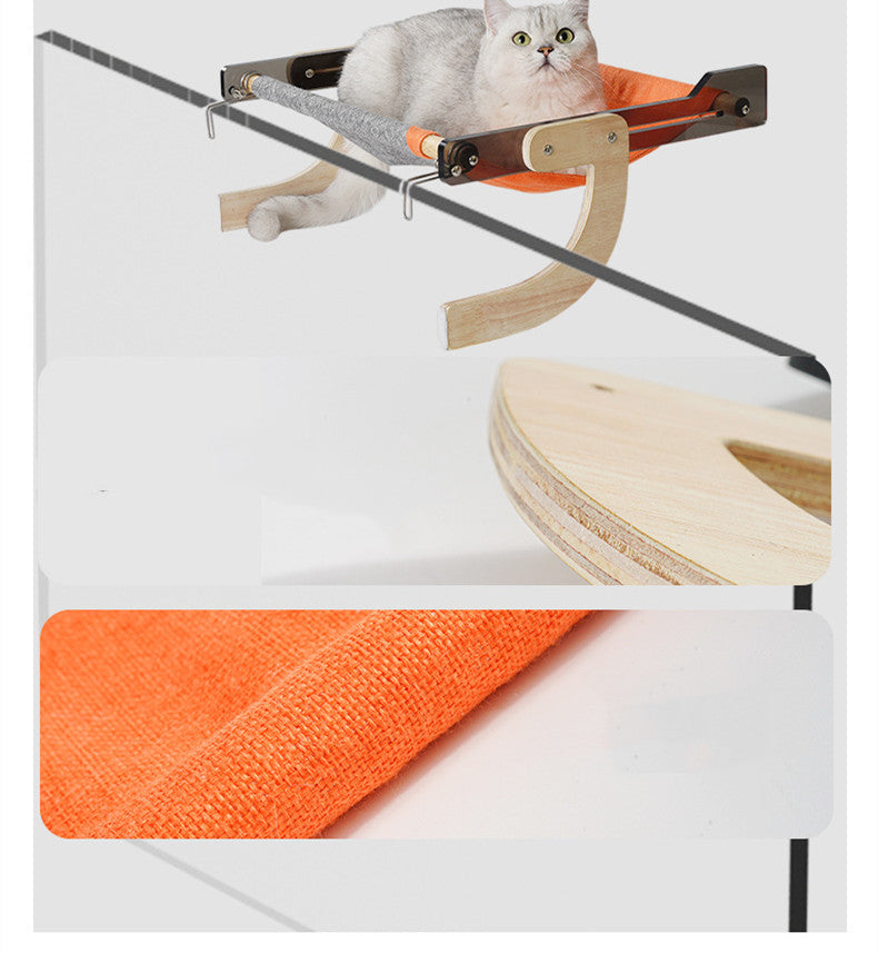 KFX-5338045 Adjustable Acrylic Pet Hammock for Sun Basking and Relaxation