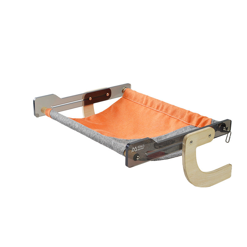 KFX-5338045 Adjustable Acrylic Pet Hammock for Sun Basking and Relaxation