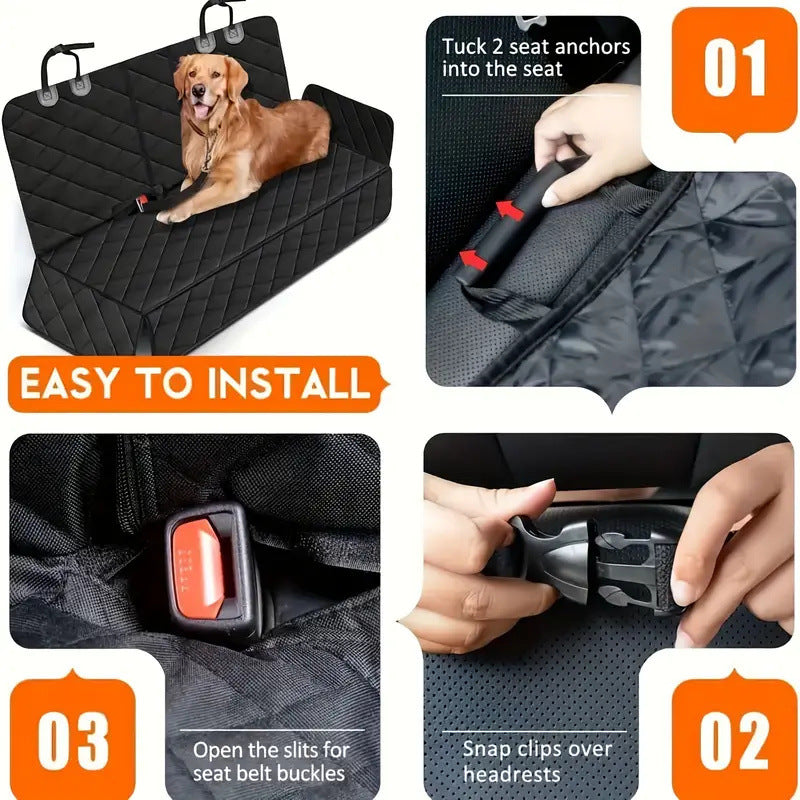 KFX-5338301 Waterproof Dual-Use Dog Car Mat for Back Seat Protection