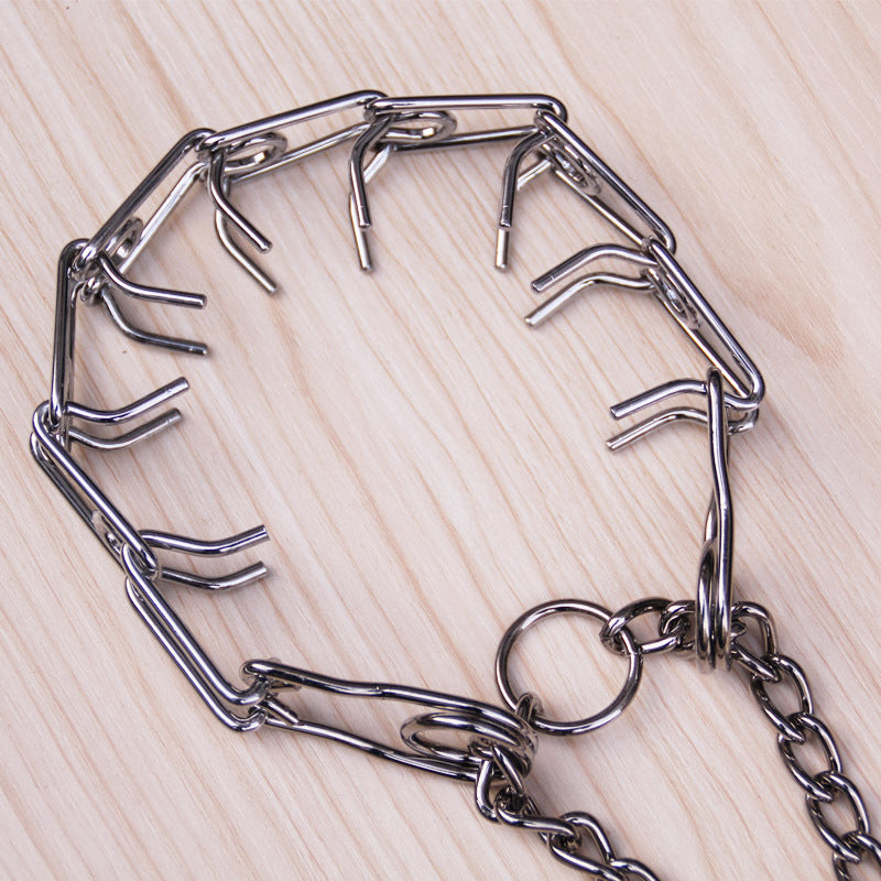 KFX-5338429 Removable Metal Iron Dog Training Chain with Rubber Grip - Various Sizes Available