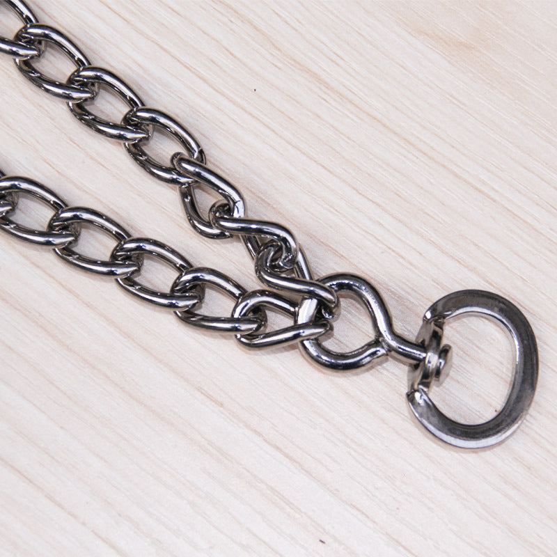 KFX-5338429 Removable Metal Iron Dog Training Chain with Rubber Grip - Various Sizes Available