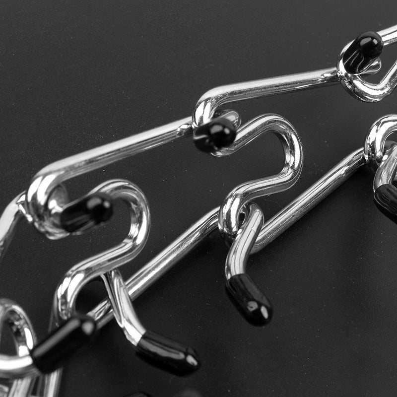 KFX-5338429 Removable Metal Iron Dog Training Chain with Rubber Grip - Various Sizes Available
