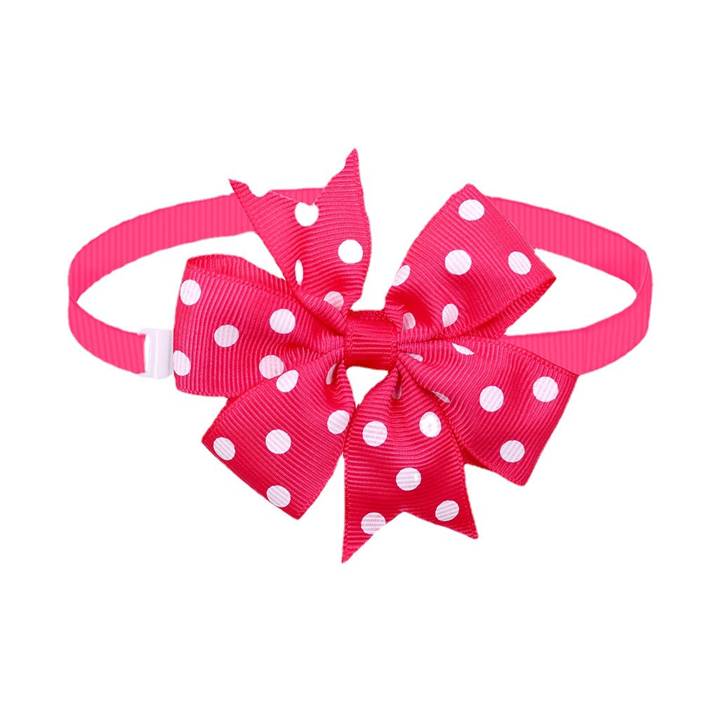 KFX-5338685 Solid Color Hexagon Bow Tie for Dogs and Cats – Adjustable Pet Accessory