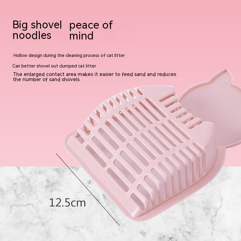 KFX-5340221 Large Plastic Cat Litter Scoop - Pink, Green, Blue, 28x12.5cm