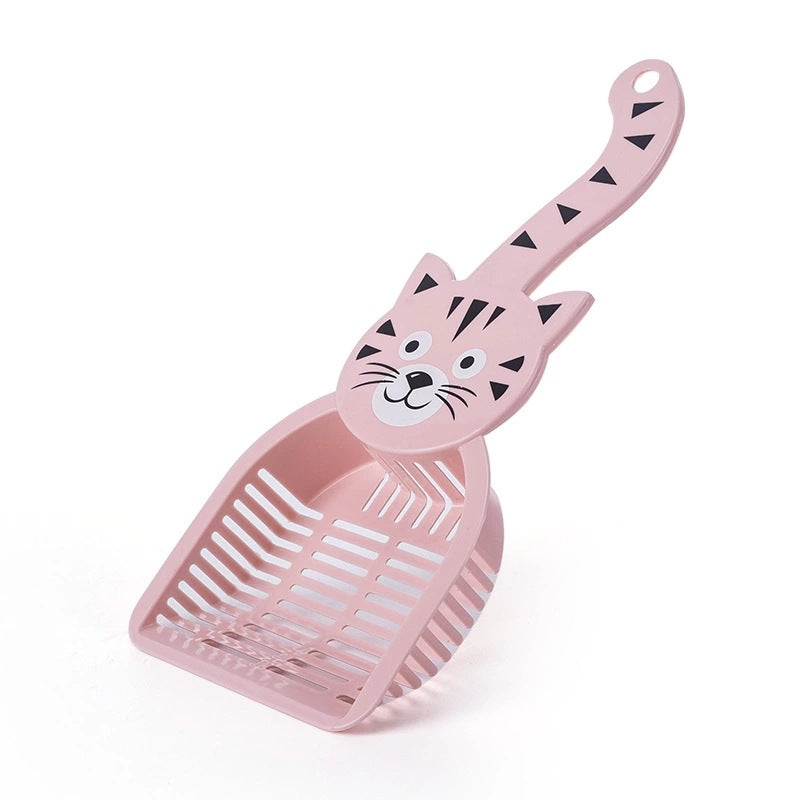 KFX-5340221 Large Plastic Cat Litter Scoop - Pink, Green, Blue, 28x12.5cm