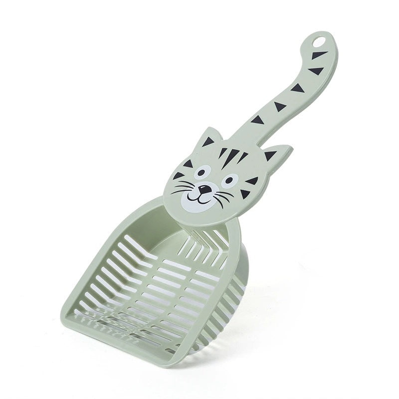 KFX-5340221 Large Plastic Cat Litter Scoop - Pink, Green, Blue, 28x12.5cm